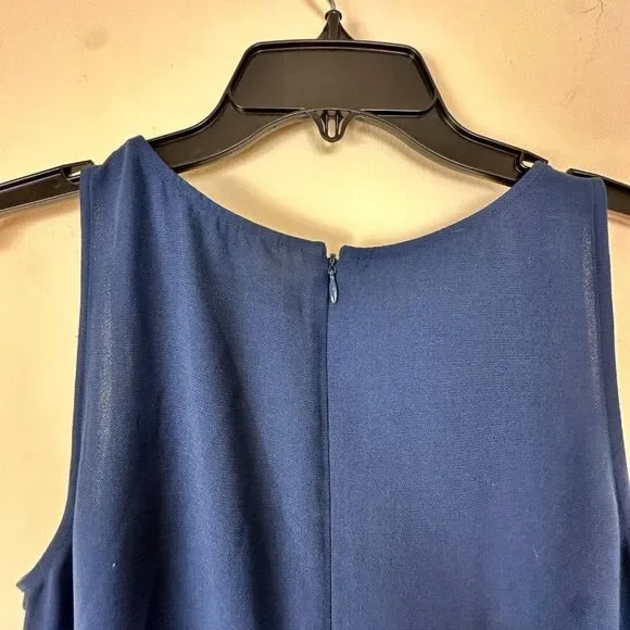 CAbi Sleeveless Jumpsuit Drawstring Waist Jogger-Style Zip-Back Navy-Blue W US S - Picture 7 of 11